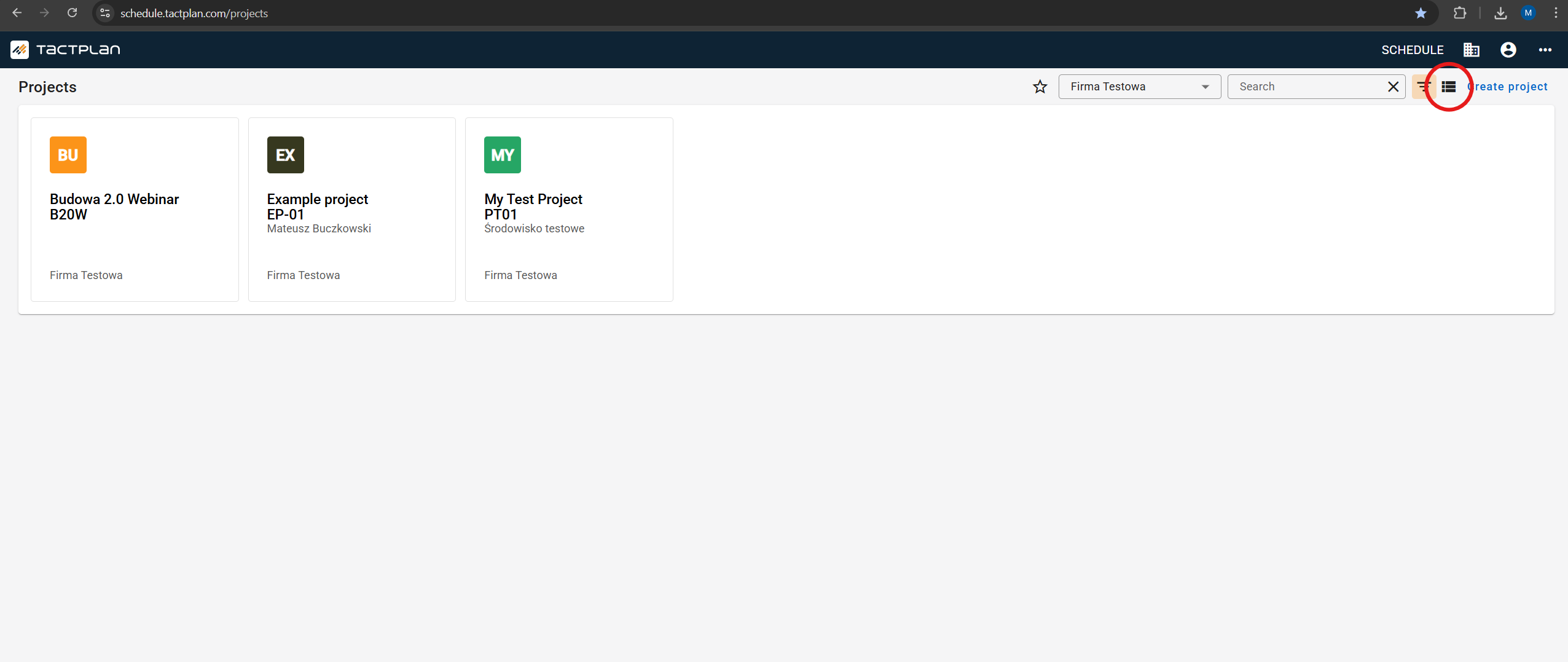 Projects - Switch between card and table view (en) (2.5.1)