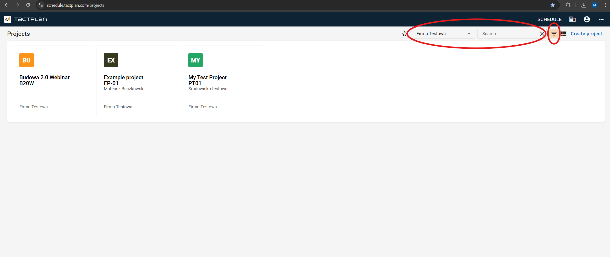 Projects - Project filters (en) (2.5.1)