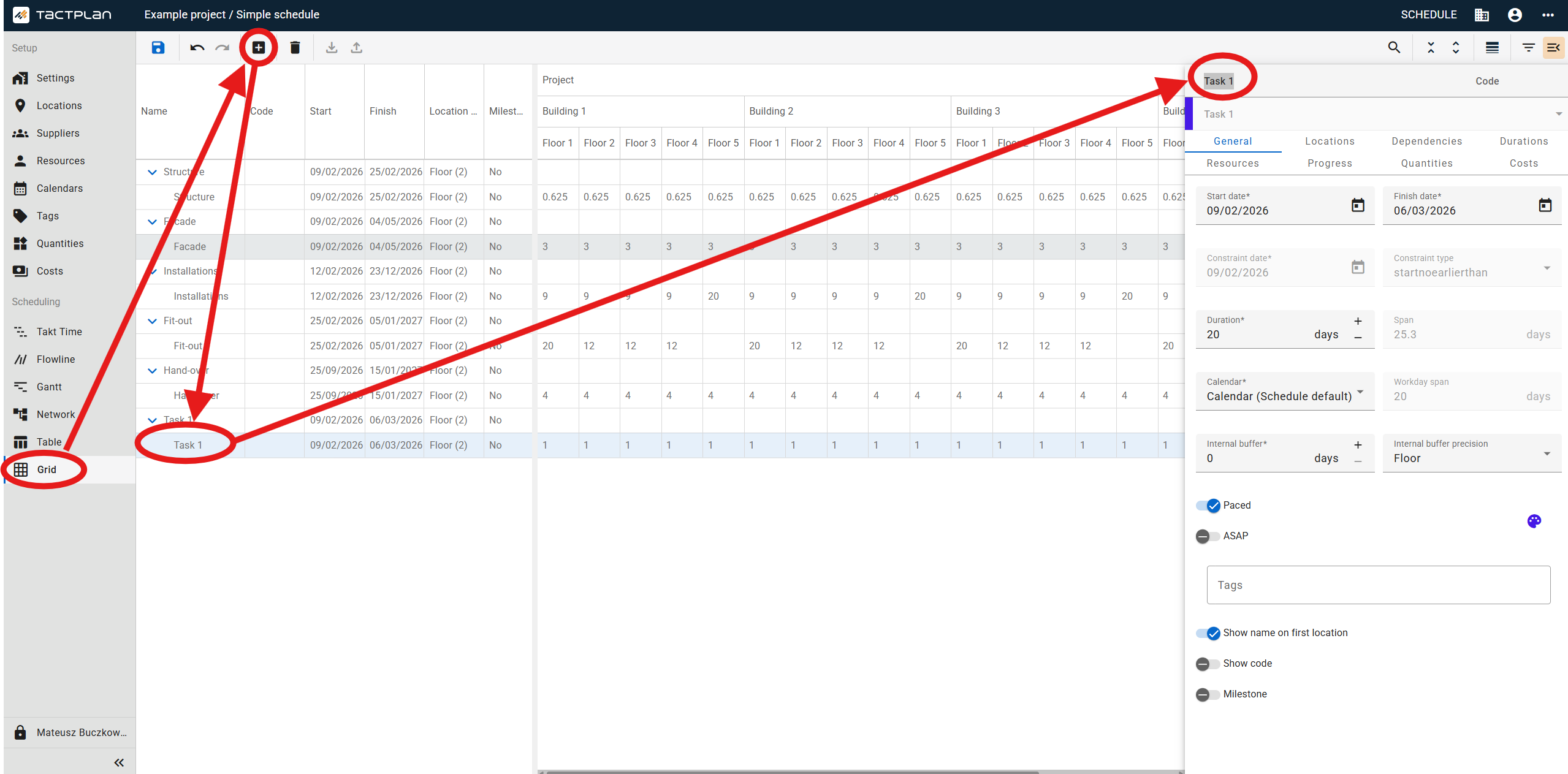 Scheduling - Grid - Add Task- Select Task - Task Details - Task Name (en) (2.5.1)