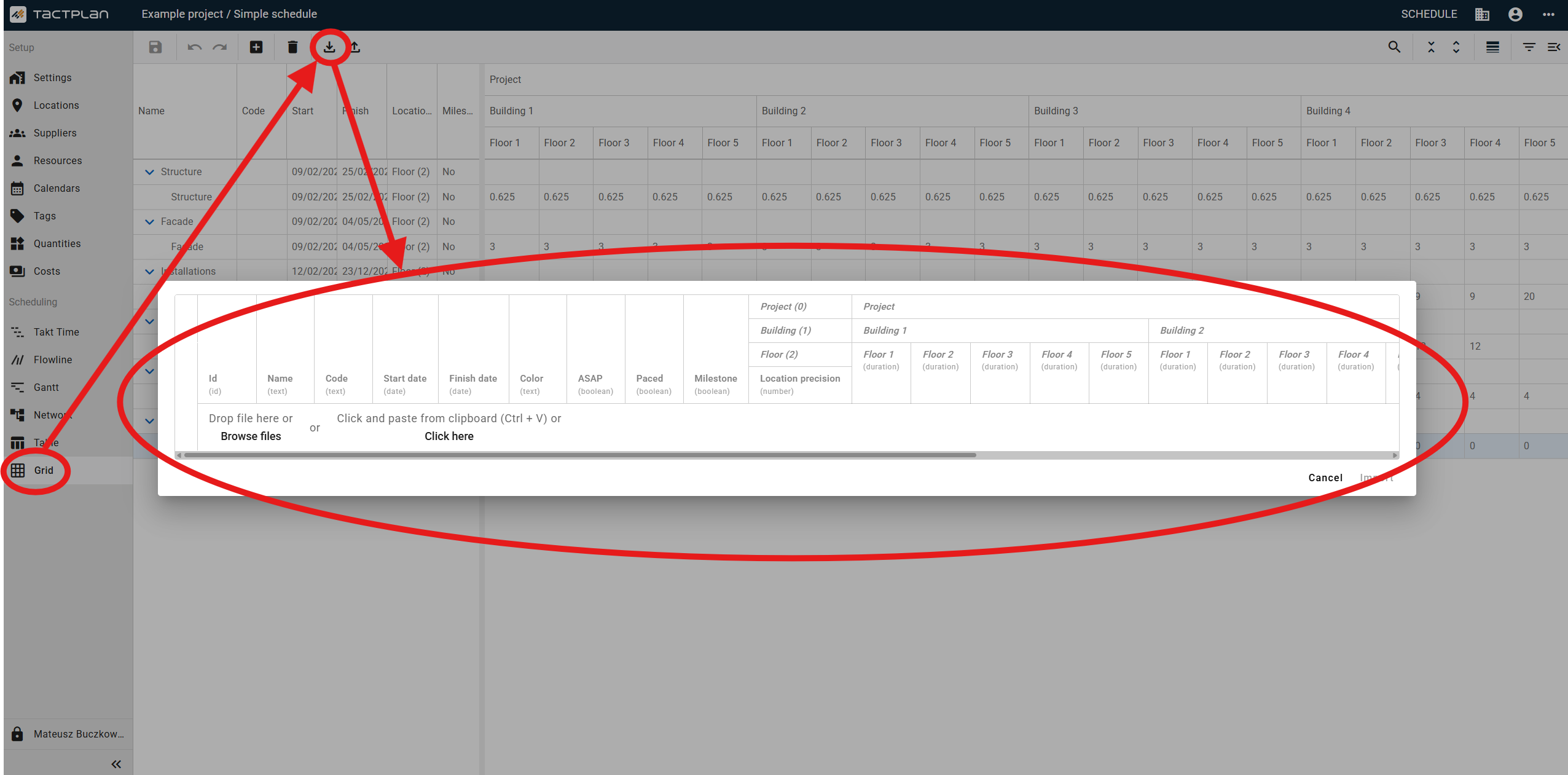 Scheduling - Grid - Import (en) (2.5.1)