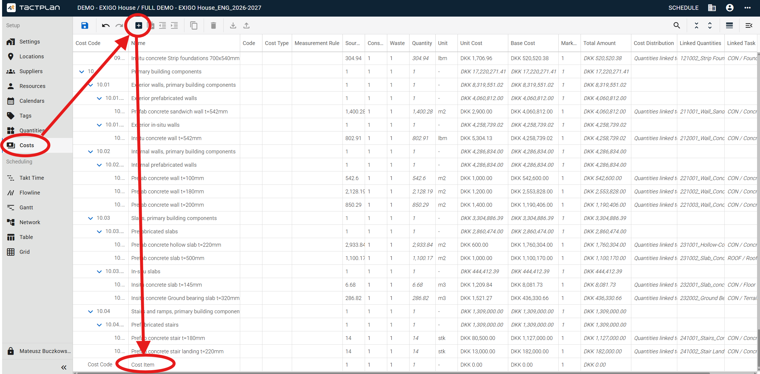 Setup - Costs - Add Cost Item (en) (2.5.1)