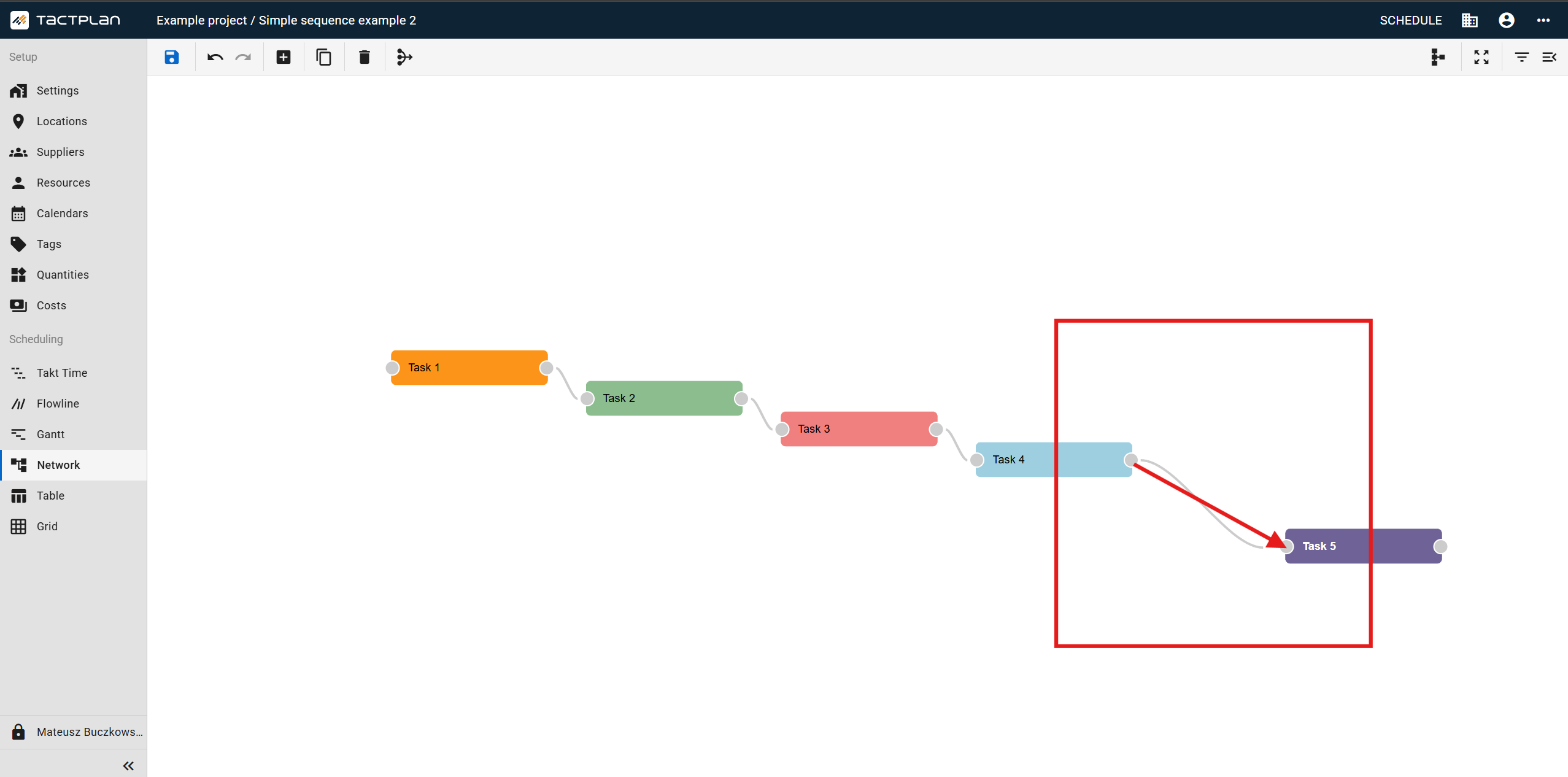 Scheduling - Network - Drag general dependency (en) (2.5.1)